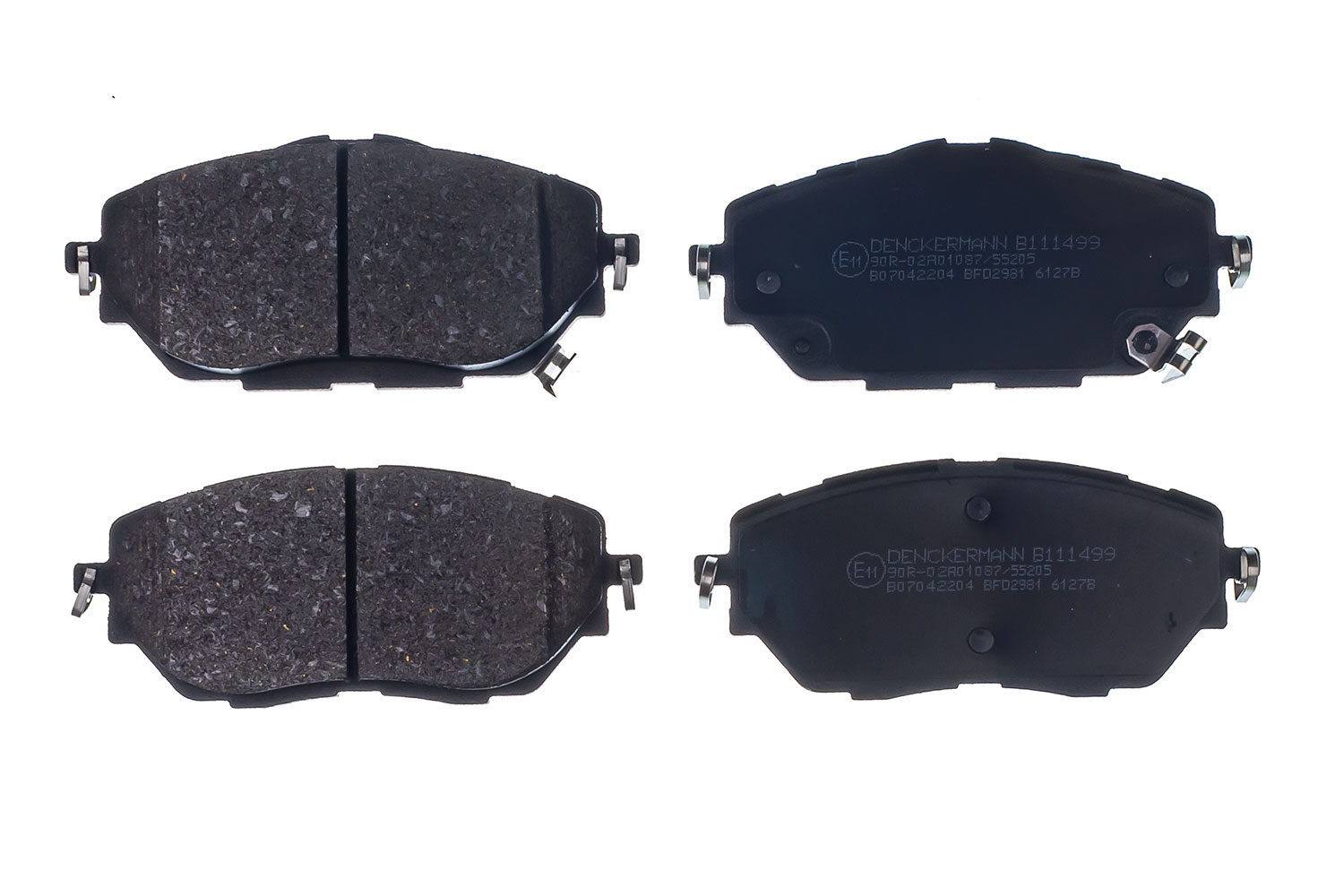 DENCKERMANN Bremseklodser B111499 foraksel for TOYOTA