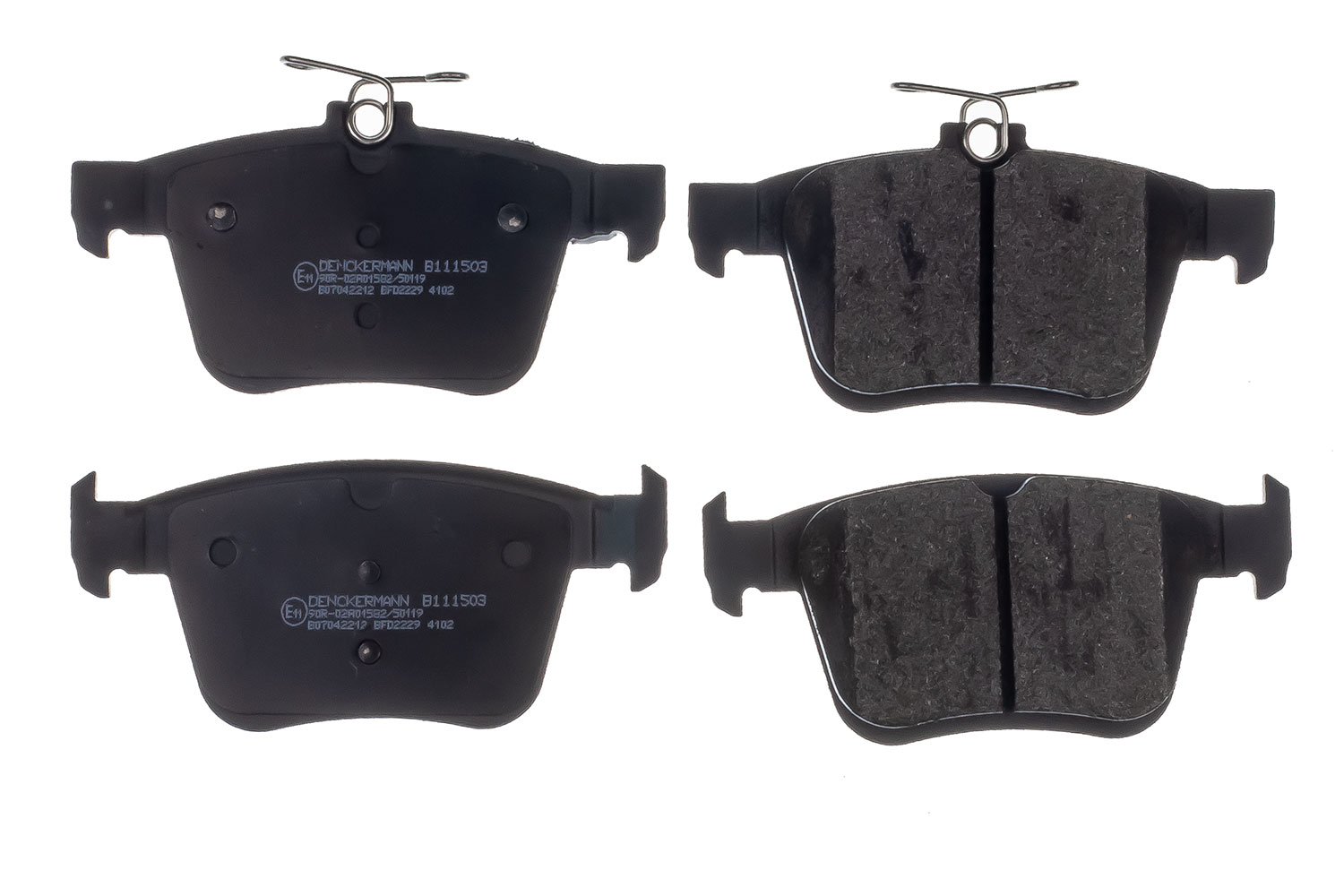 DENCKERMANN Bremseklodser B111503 bagaksel for VAG