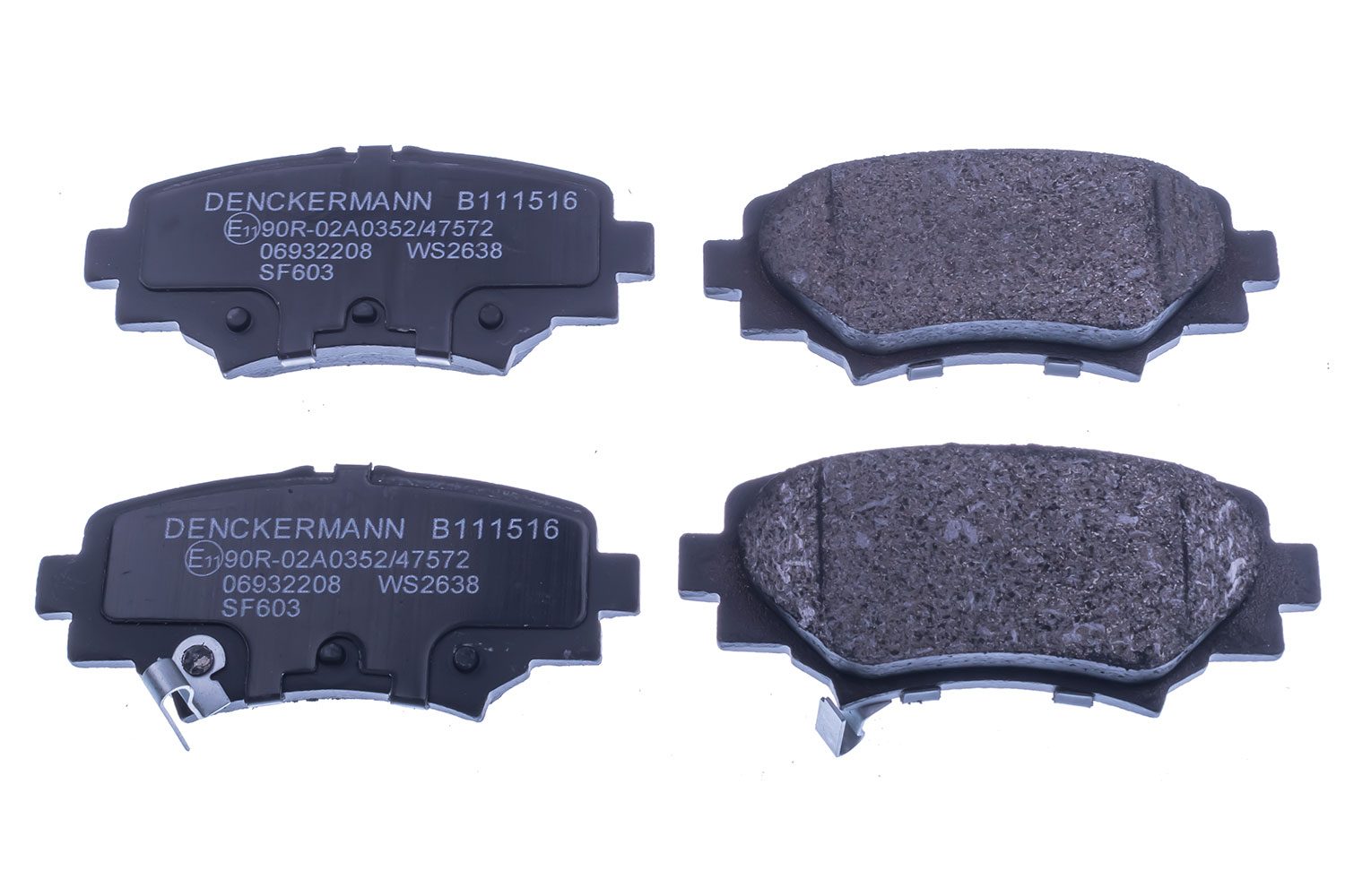 DENCKERMANN Bremseklodser B111516 bagaksel for MAZDA