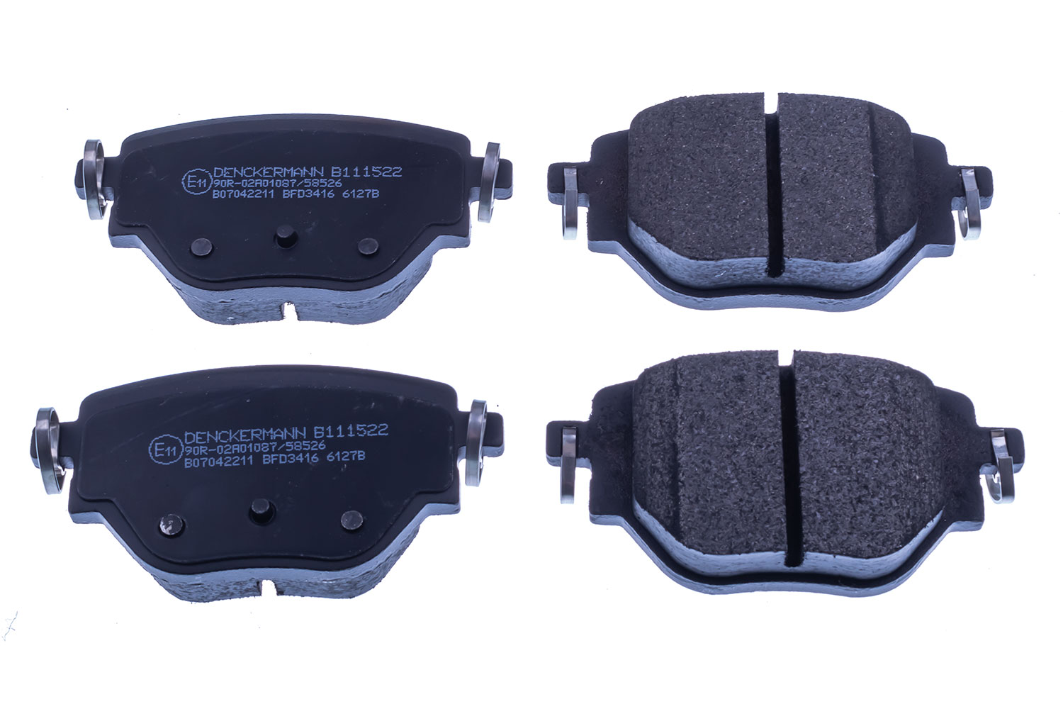 DENCKERMANN Bremseklodser B111522 bagaksel for PEUGEOT