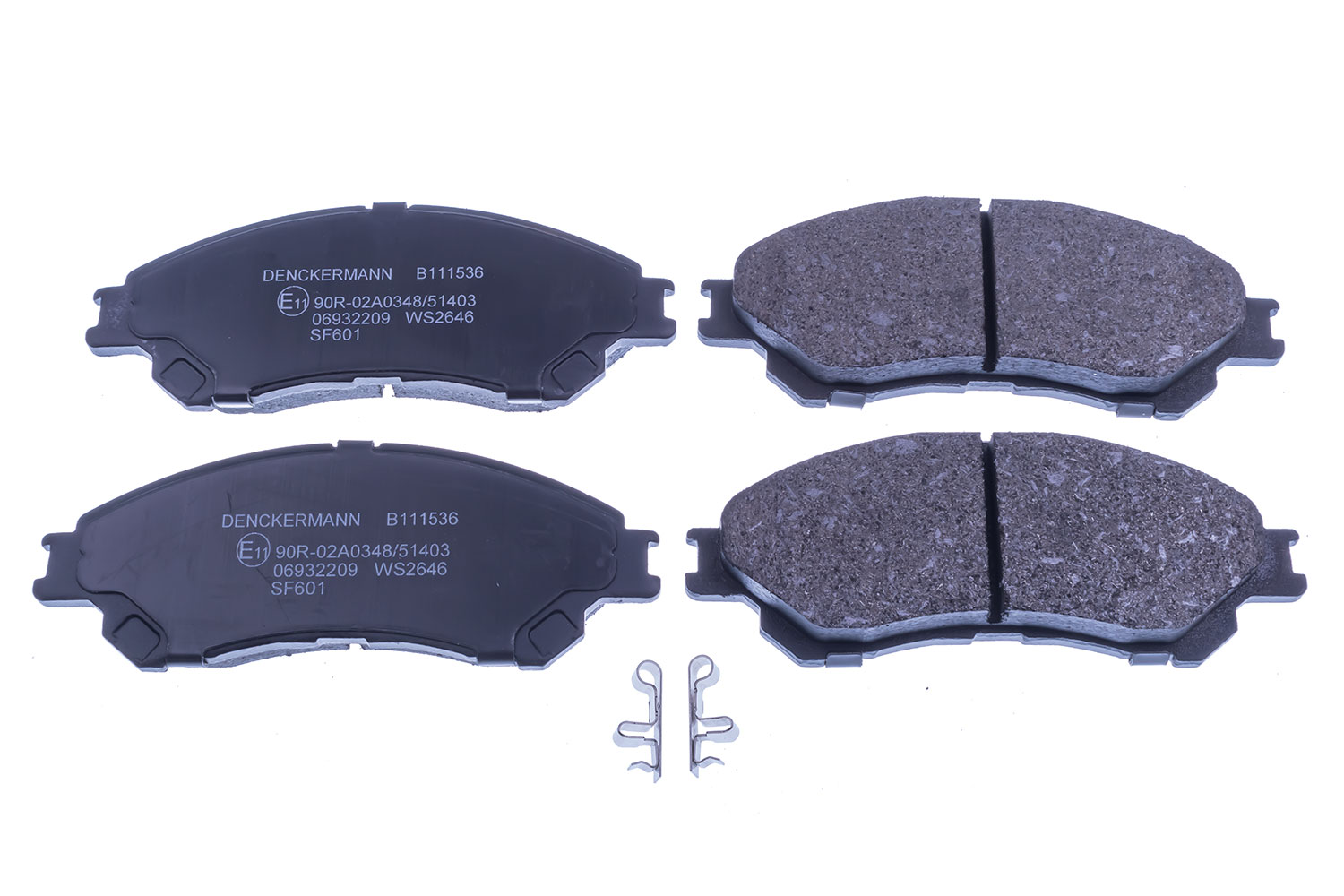 DENCKERMANN Bremseklodser B111536 foraksel for SUZUKI