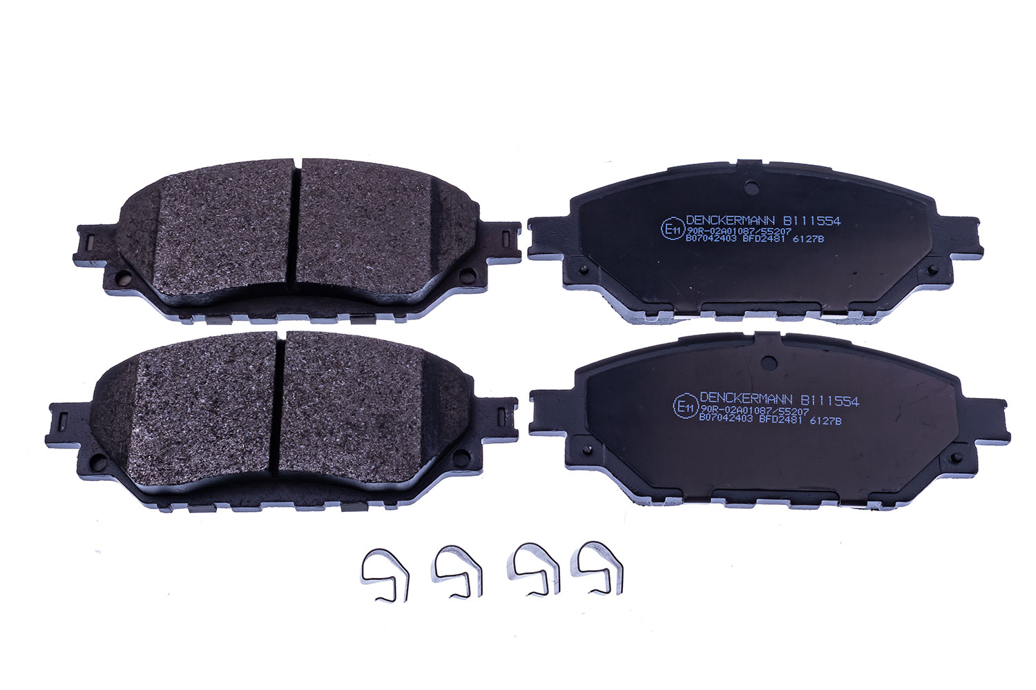 DENCKERMANN Bremseklodser B111554 foraksel for TOYOTA
