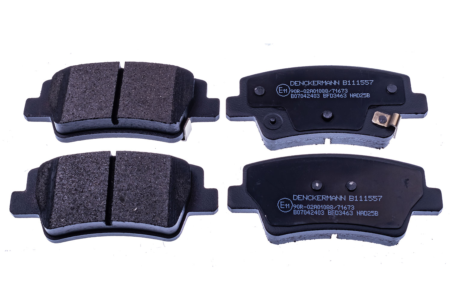 DENCKERMANN Bremseklodser B111557 bagaksel for KIA
