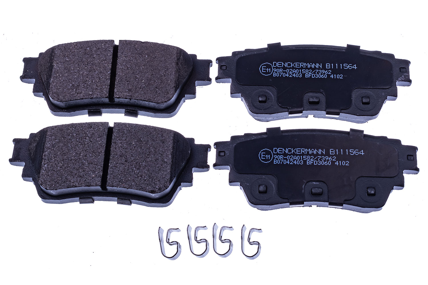 DENCKERMANN Bremseklodser B111564 bagaksel for NISSAN