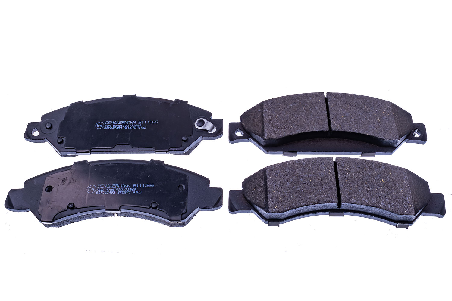 DENCKERMANN Bremseklodser B111566 foraksel for CHEVROLET