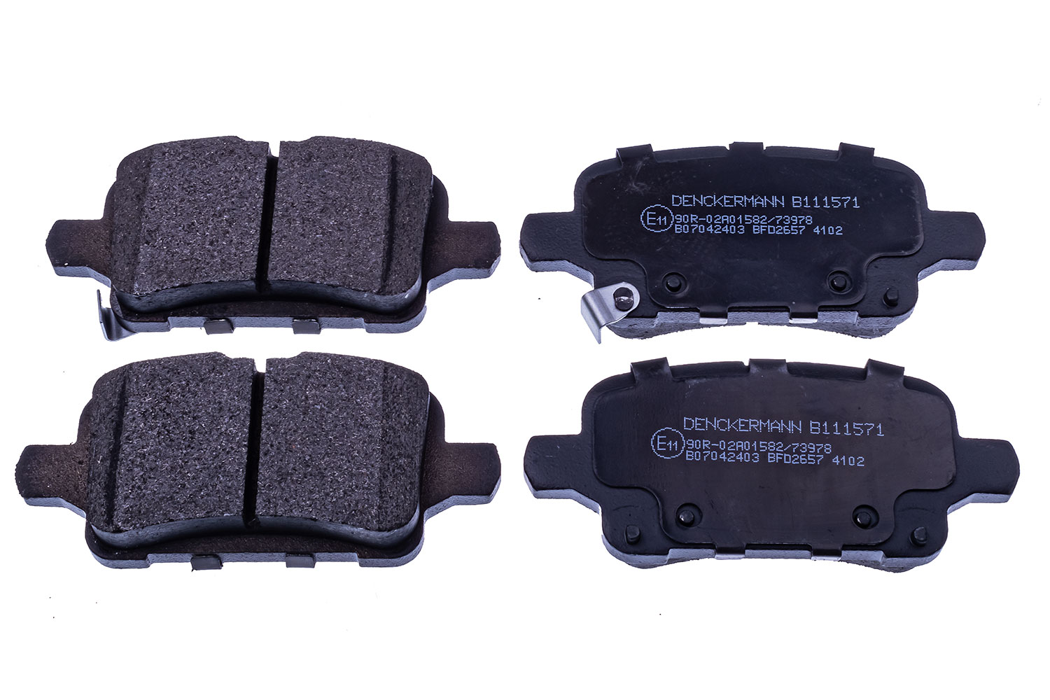 DENCKERMANN Bremseklodser B111571 bagaksel for OPEL CHEVROLET