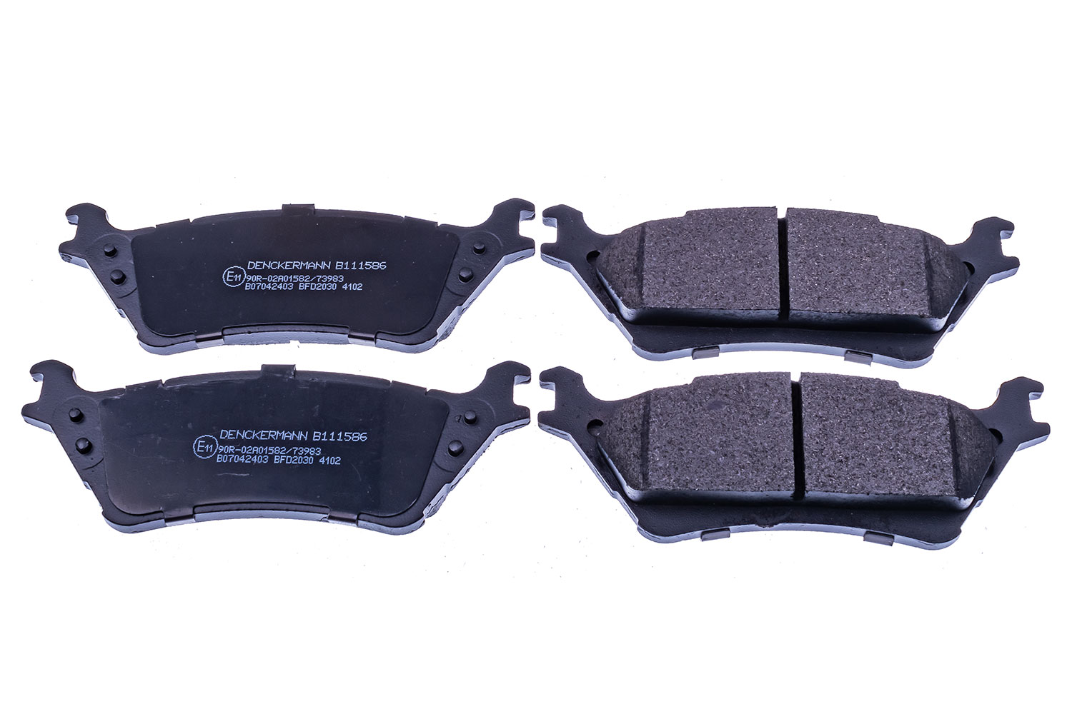DENCKERMANN Bremseklodser B111586 bagaksel for FORD