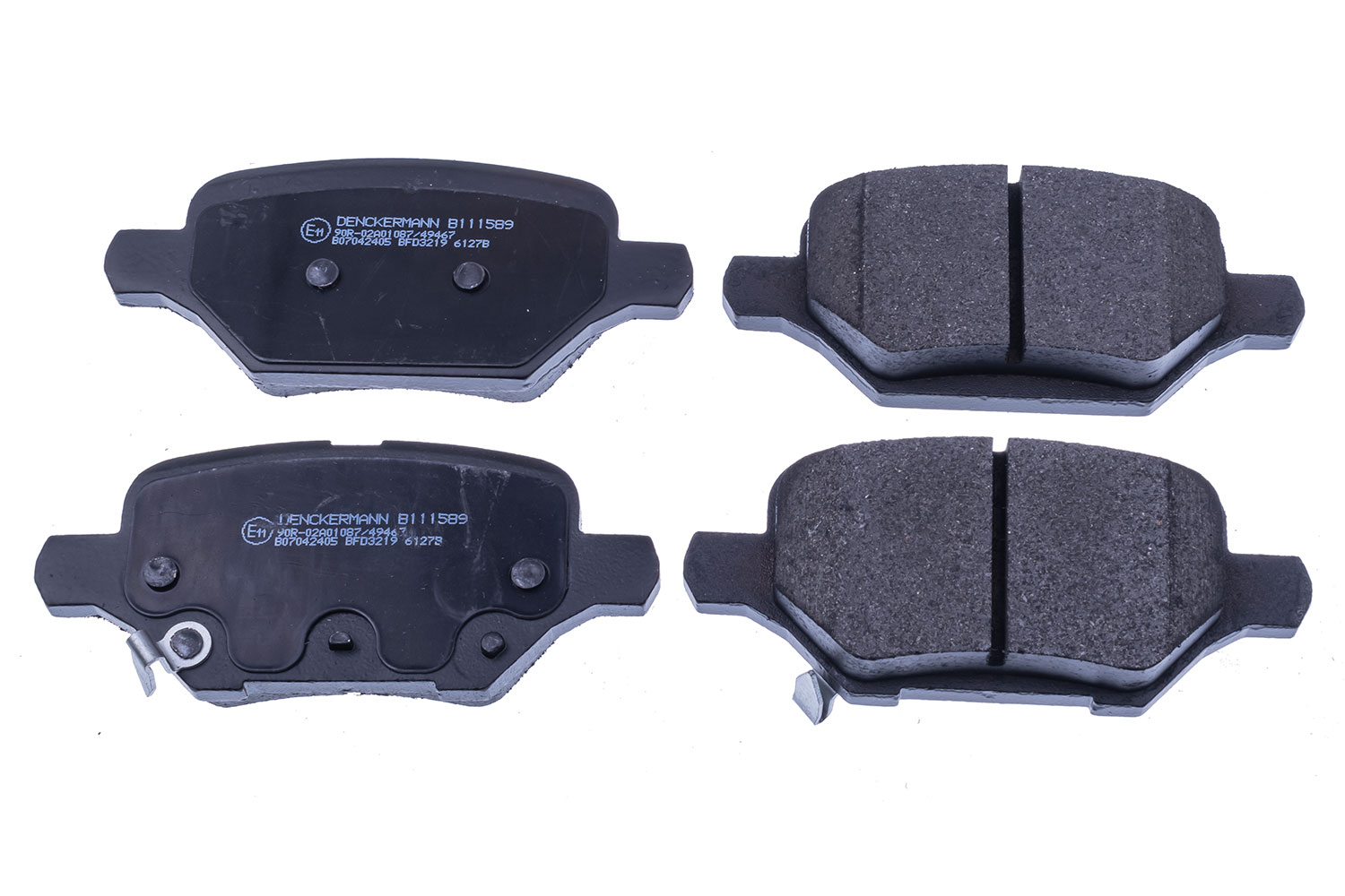 DENCKERMANN Bremseklodser B111589 bagaksel for OPEL