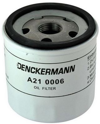 DENCKERMANN Oliefilter a210006 Påskruet 80mm 3/4-16 UNF for FORD STEYR VOLVO SKODA VAG FIAT MAZDA PEUGEOT RENAULT