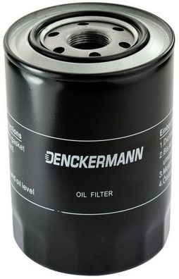 DENCKERMANN Oliefilter a210108 Påskruet 143mm M26X1.5 for MITSUBISHI NISSAN