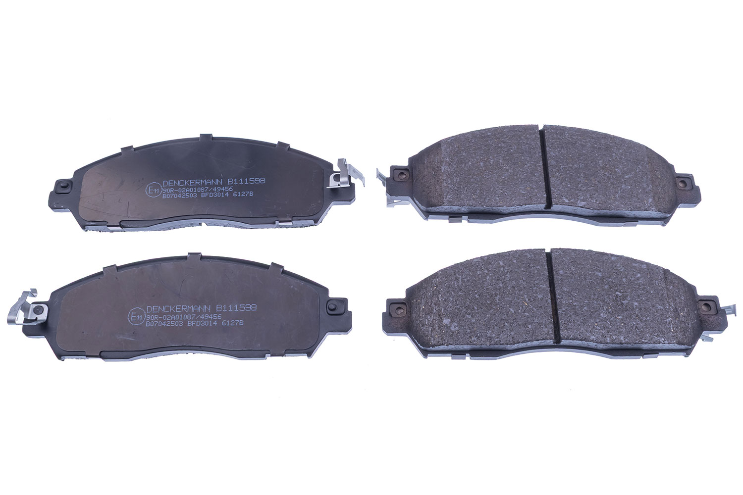 DENCKERMANN Bremseklodser B111598 foraksel for NISSAN
