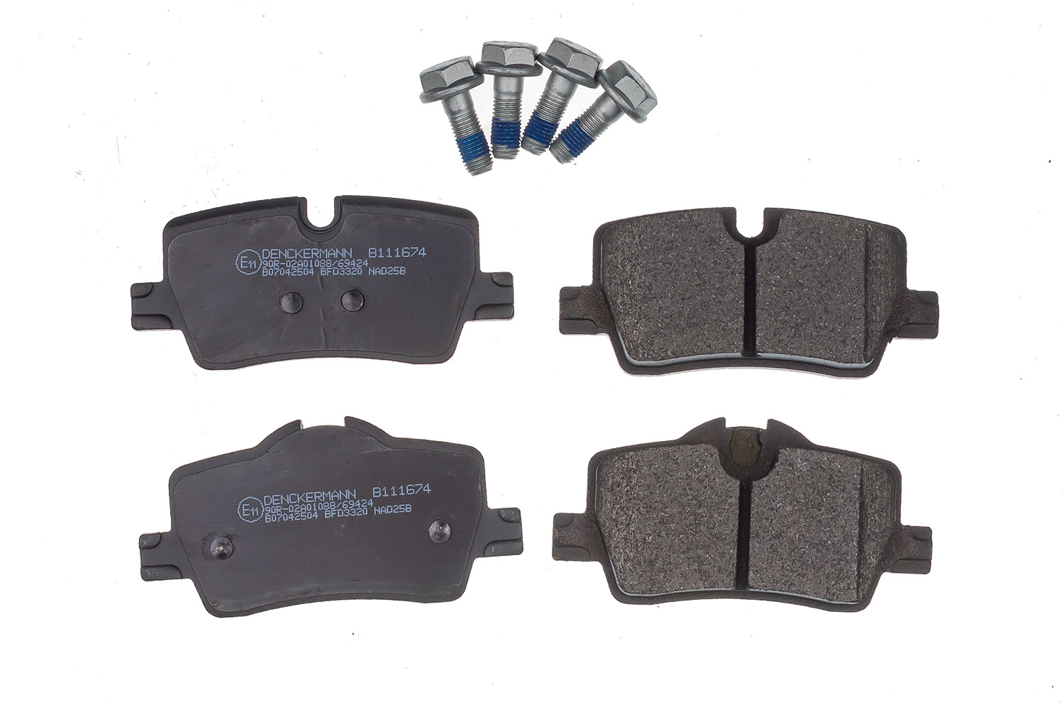 DENCKERMANN Bremseklodser B111674 bagaksel for BMW