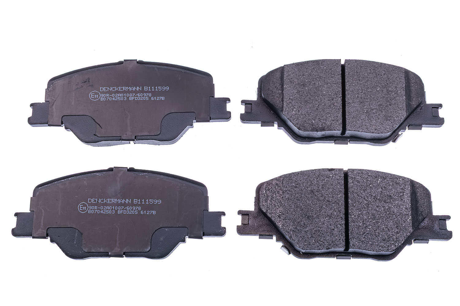 DENCKERMANN Bremseklodser B111599 foraksel for VAUXHALL