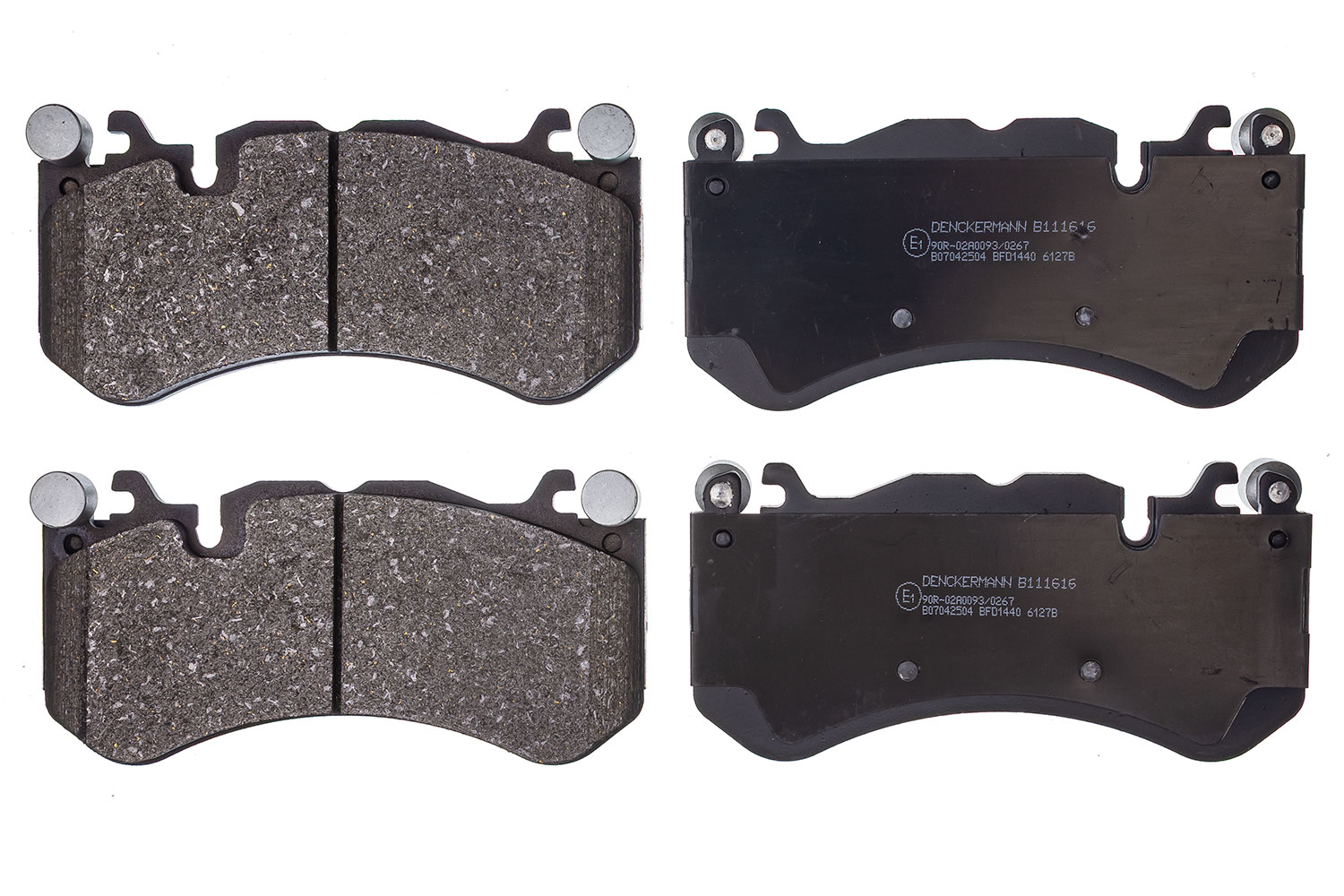 DENCKERMANN Bremseklodser B111616 foraksel for MERCEDES-BENZ