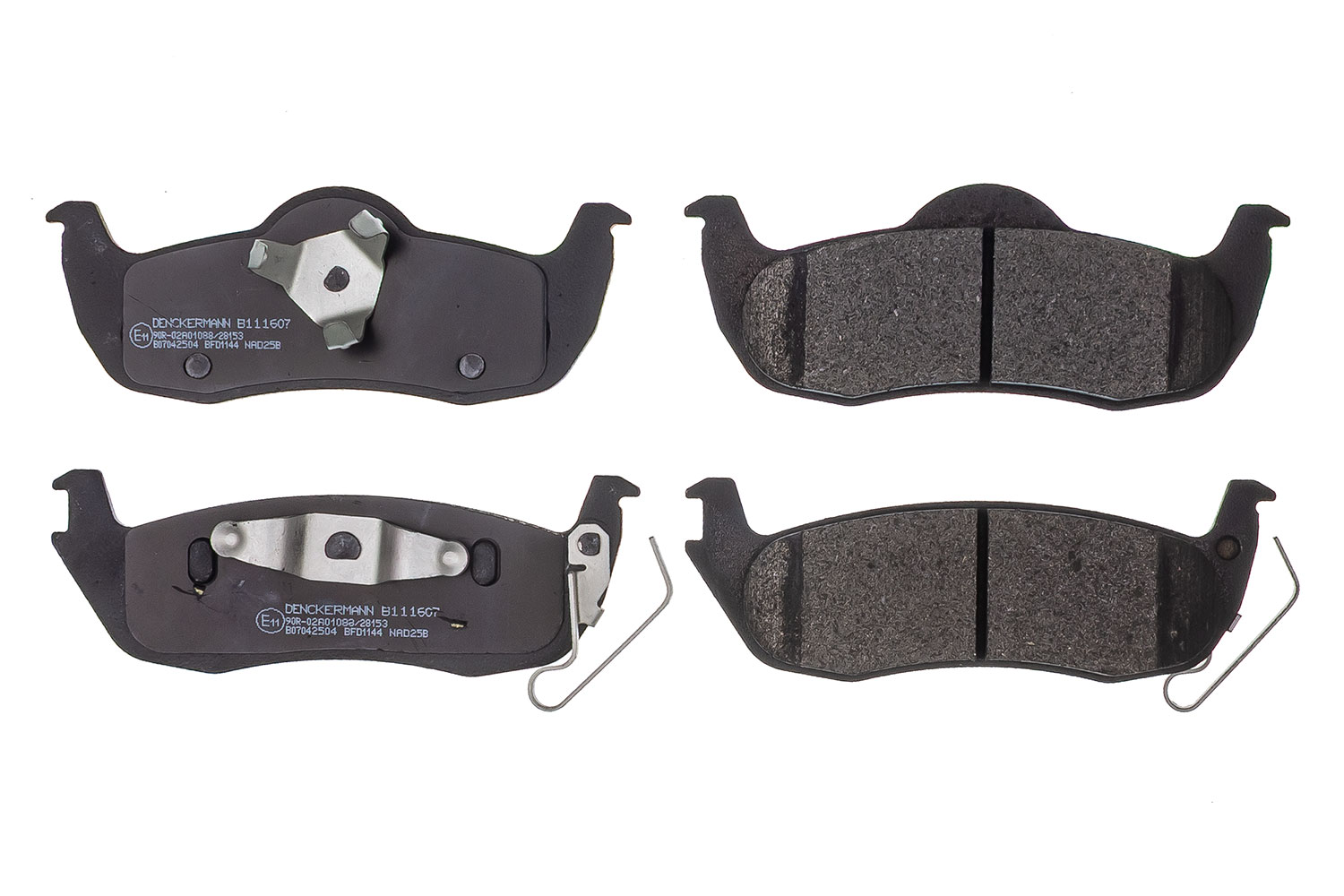 DENCKERMANN Bremseklodser B111607 bagaksel for JEEP CHRYSLER