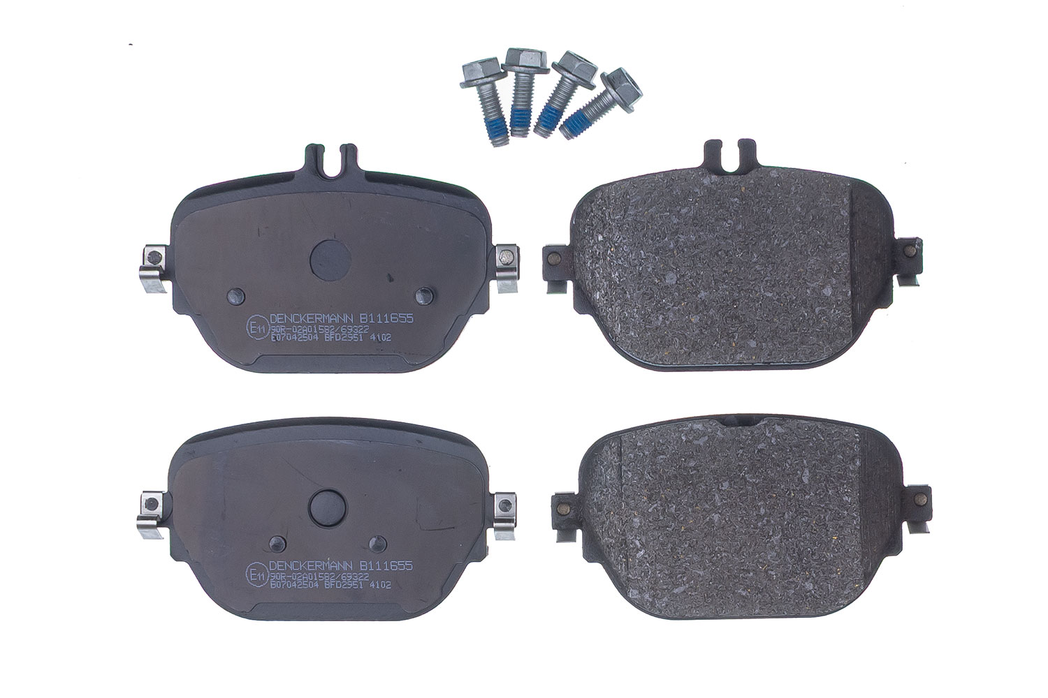 DENCKERMANN Bremseklodser B111655 bagaksel for MERCEDES-BENZ