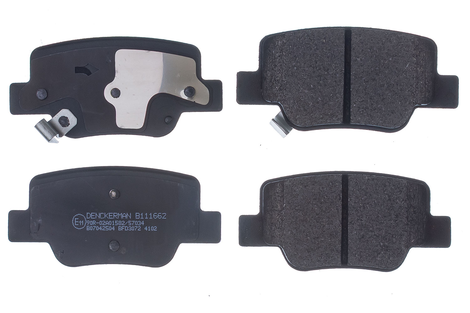 DENCKERMANN Bremseklodser B111662 bagaksel for TOYOTA