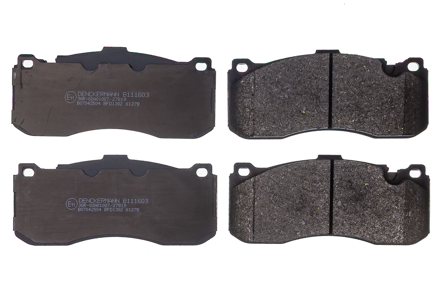 DENCKERMANN Bremseklodser B111603 foraksel for BMW