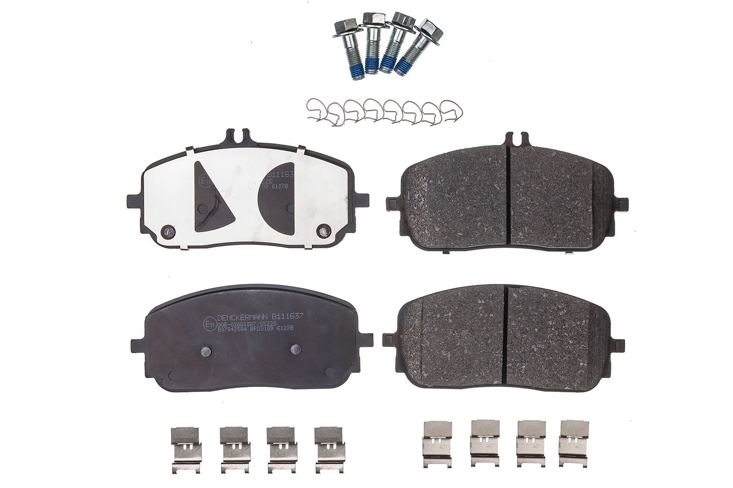 DENCKERMANN Bremseklodser B111637 foraksel for MERCEDES-BENZ