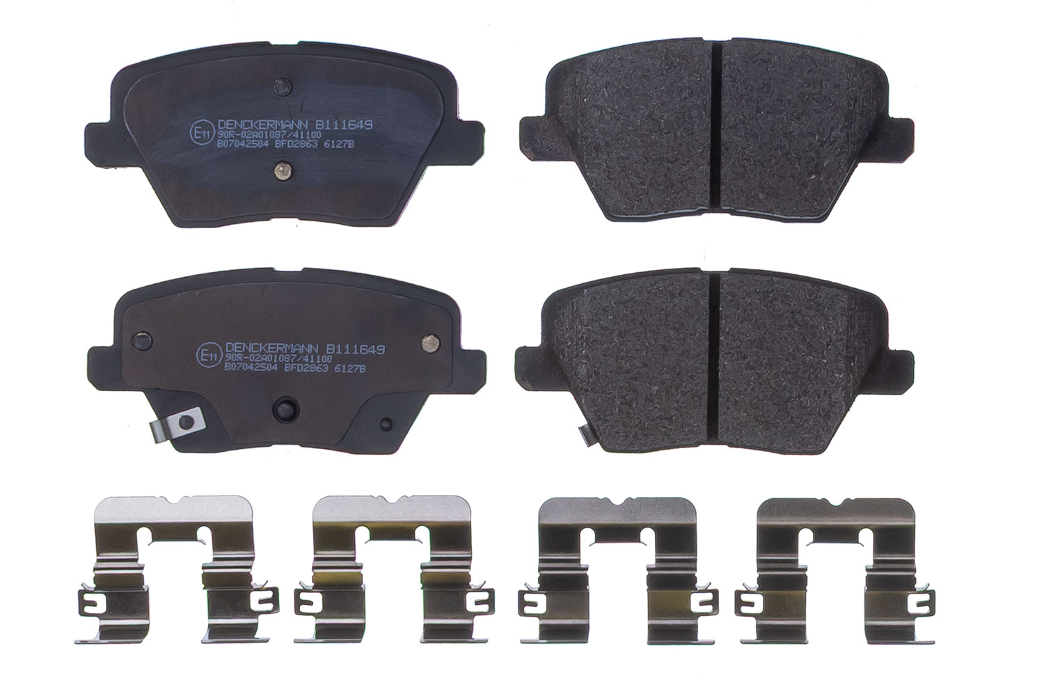DENCKERMANN Bremseklodser B111649 bagaksel for KIA