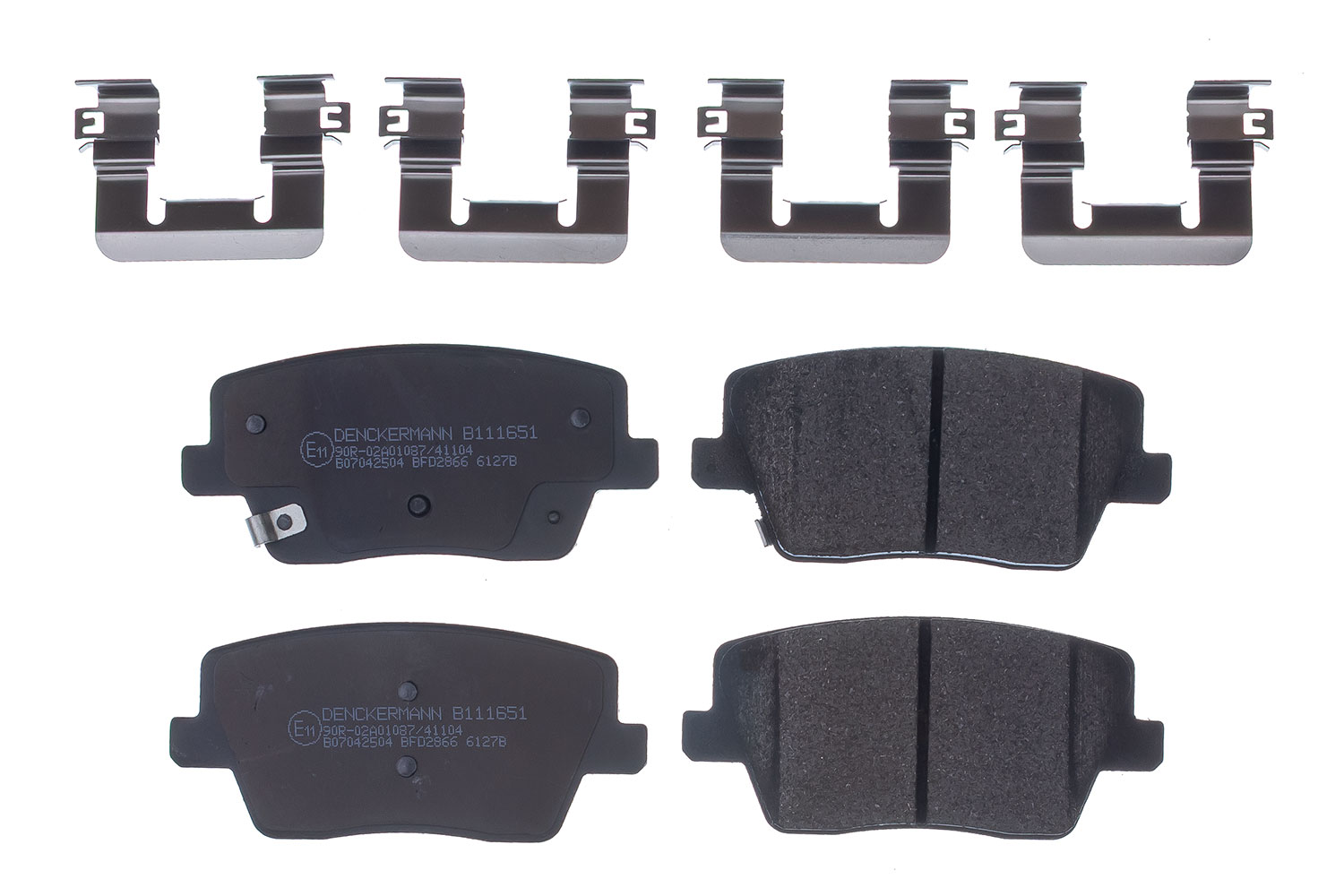 DENCKERMANN Bremseklodser B111651 bagaksel for HYUNDAI