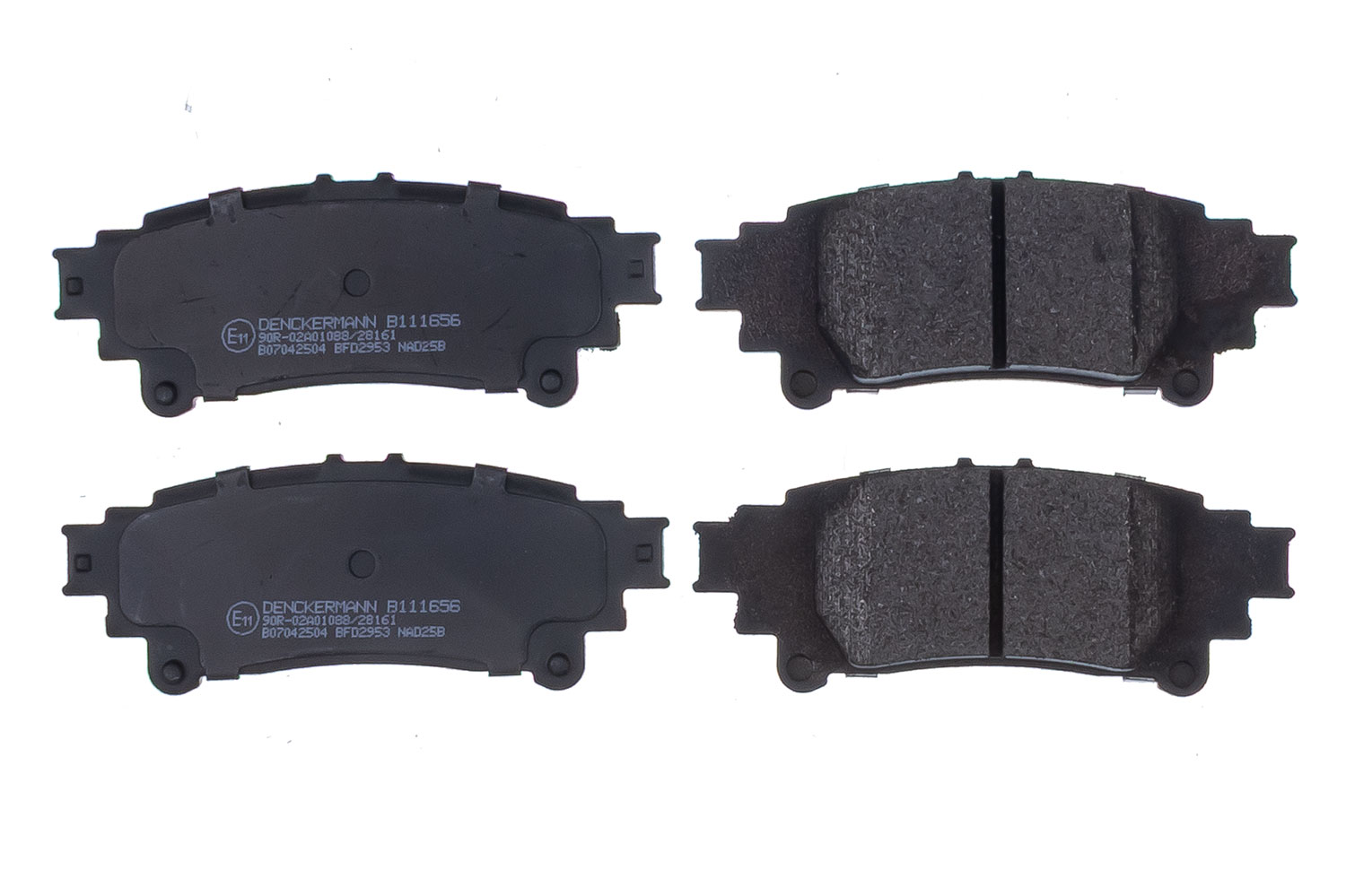 DENCKERMANN Bremseklodser B111656 bagaksel for LEXUS
