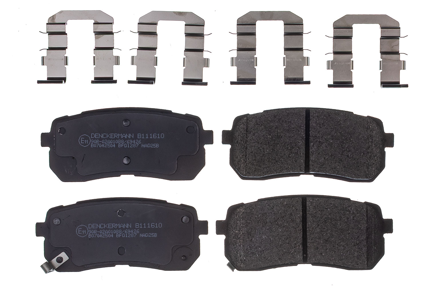 DENCKERMANN Bremseklodser B111610 bagaksel for HYUNDAI KIA