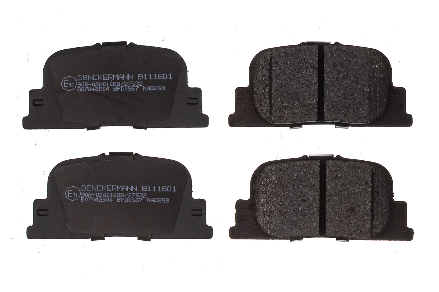 DENCKERMANN Bremseklodser B111601 bagaksel for TOYOTA