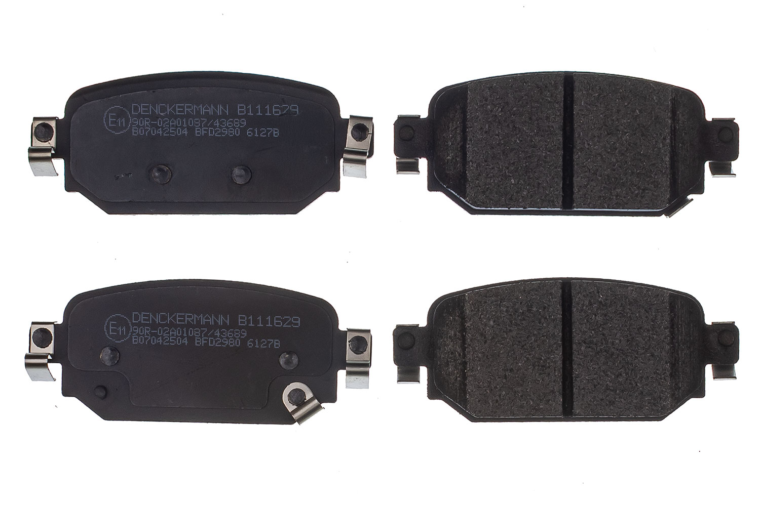 DENCKERMANN Bremseklodser B111629 bagaksel for MAZDA