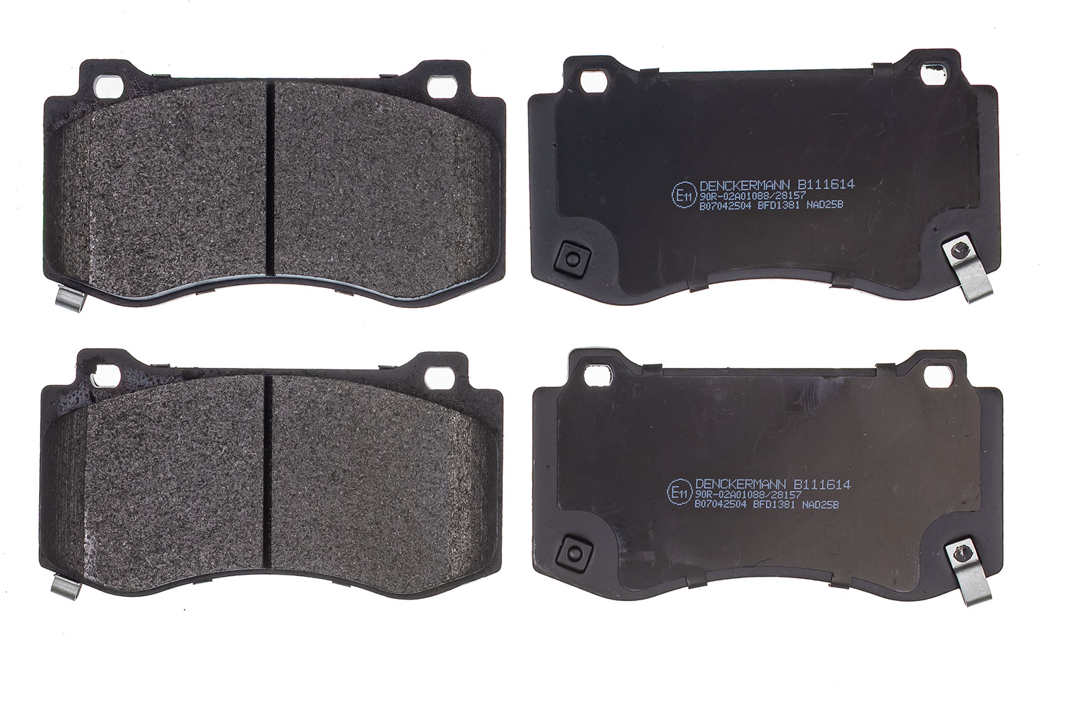 DENCKERMANN Bremseklodser B111614 foraksel for DODGE CHRYSLER JEEP
