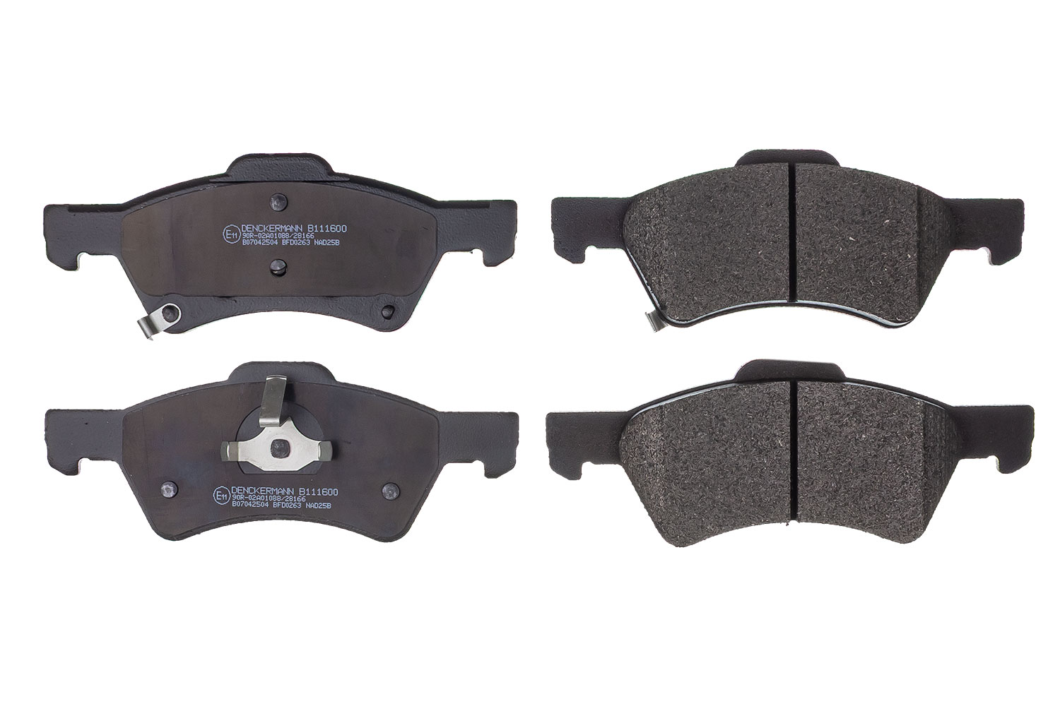DENCKERMANN Bremseklodser B111600 foraksel for CHRYSLER DODGE