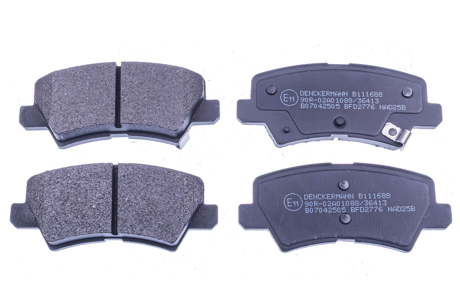 DENCKERMANN Bremseklodser B111688 bagaksel for KIA