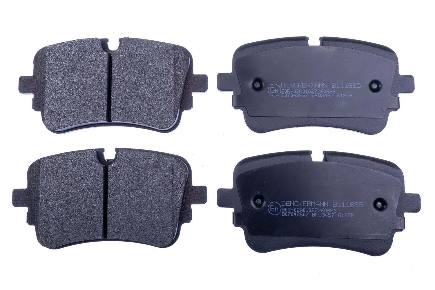 DENCKERMANN Bremseklodser B111685 bagaksel for AUDI