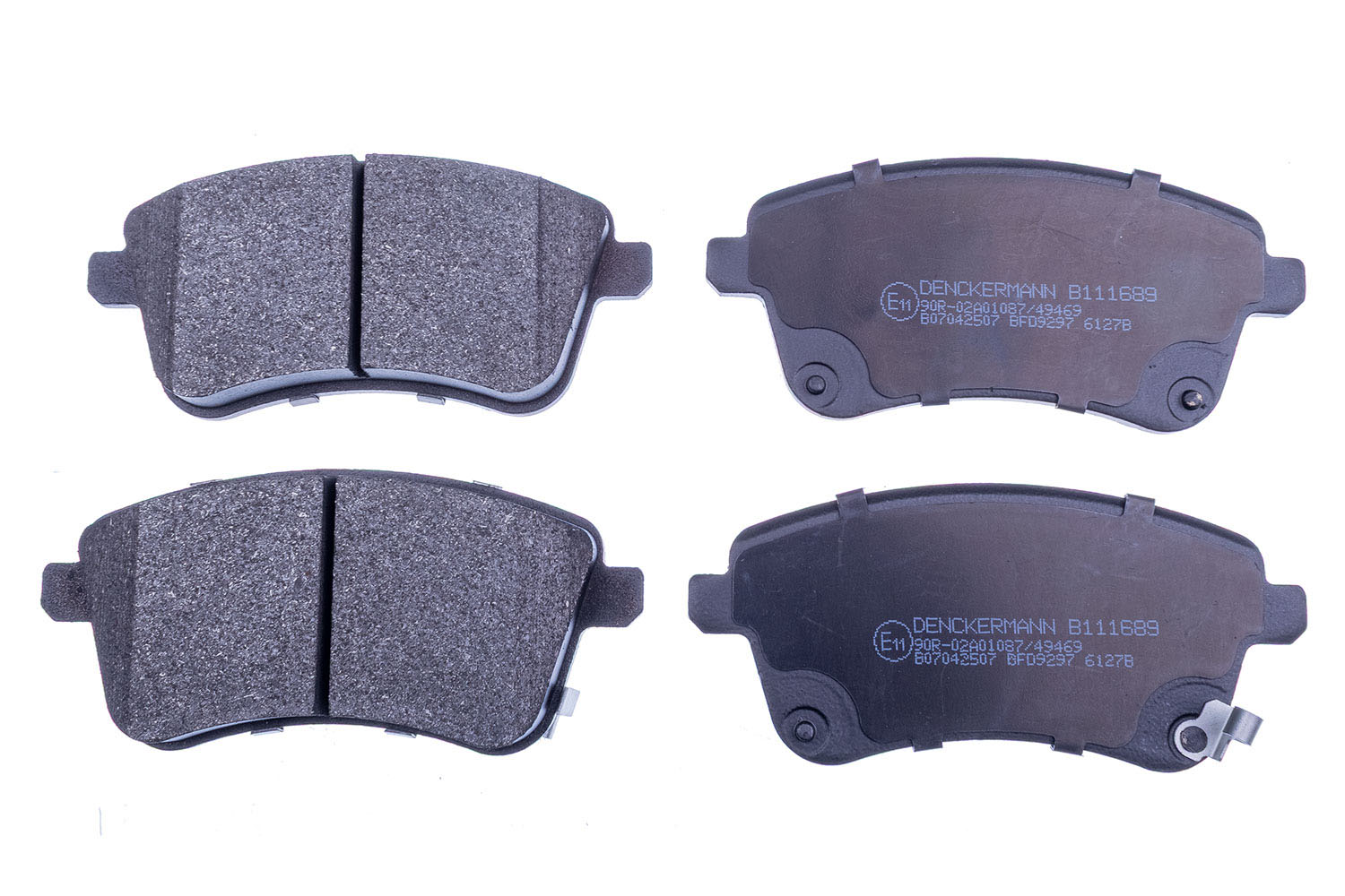 DENCKERMANN Bremseklodser B111689 foraksel for KIA