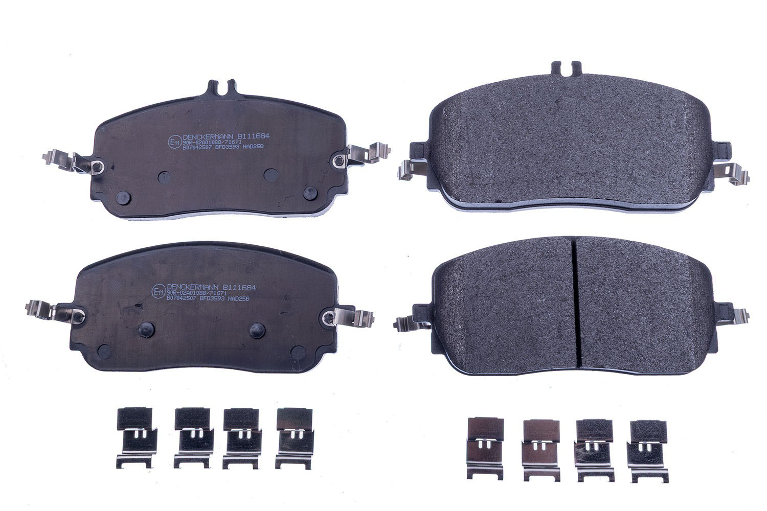 DENCKERMANN Bremseklodser B111684 foraksel for MERCEDES-BENZ