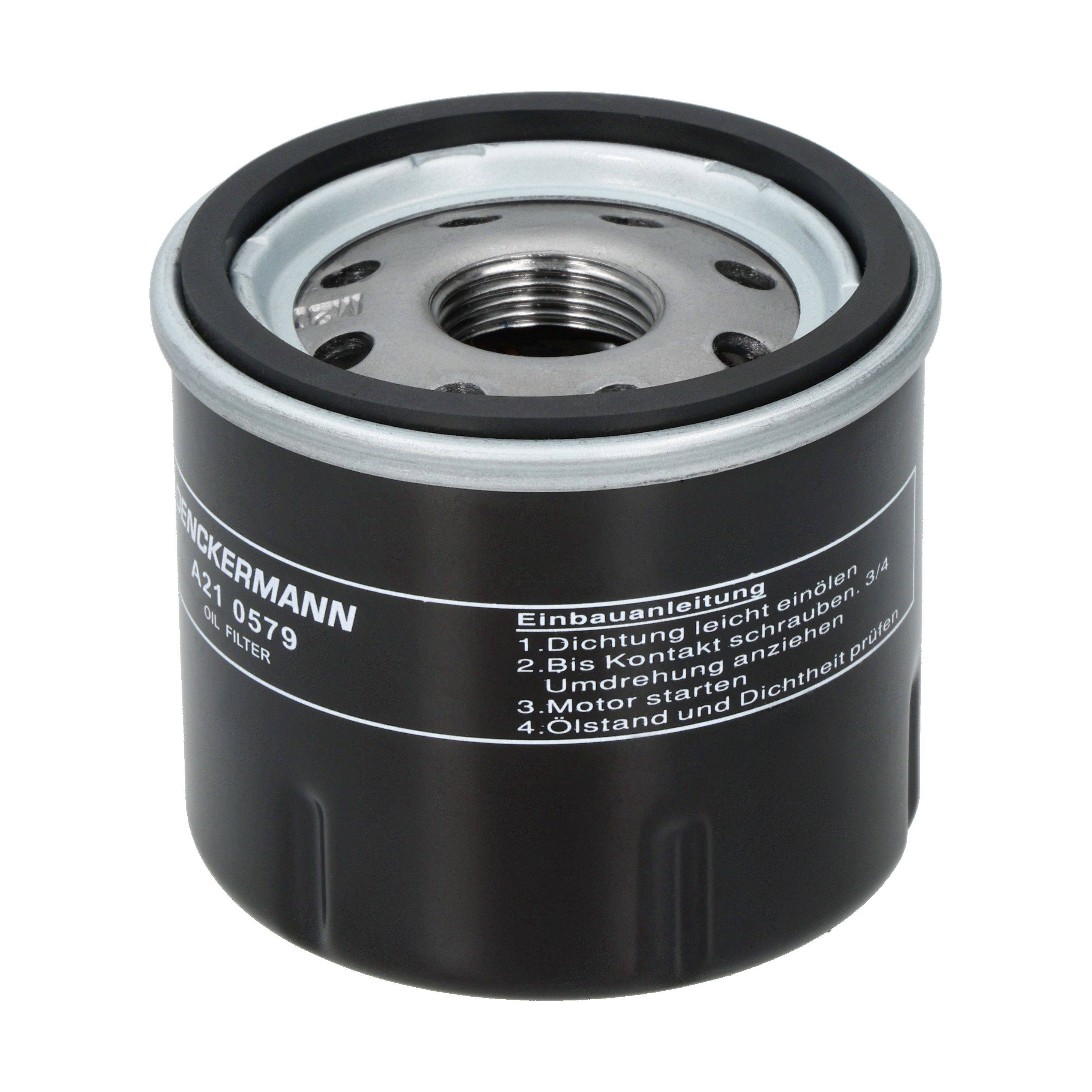 DENCKERMANN Oliefilter a210579 Påskruet 60mm M20X1.5 for RENAULT DACIA