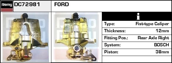 DELCO REMY Bremsekaliper dc72981 for FORD