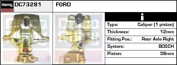 DELCO REMY Bremsekaliper dc73281 for RENAULT FORD