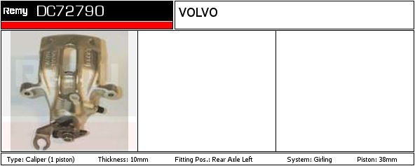 DELCO REMY Bremsekaliper dc72790 for VOLVO