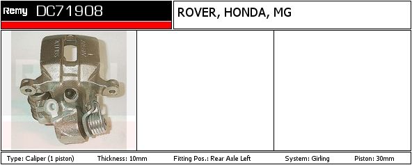 DELCO REMY Bremsekaliper dc71908 for HONDA MG