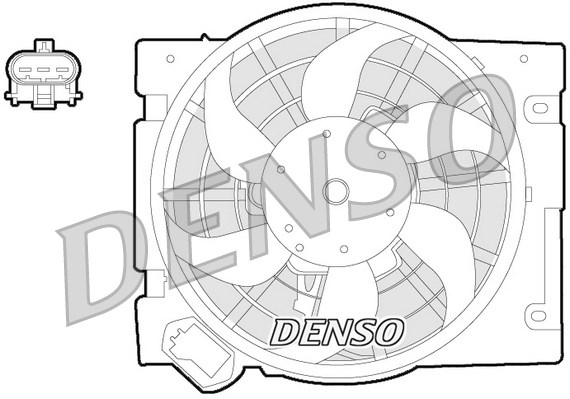 Ventilator, motorkøling, DENSO, 315 mm, b.la. til Opel, 12 V