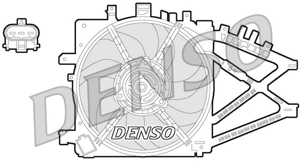 Ventilator, motorkøling, DENSO, 390 mm, b.la. til Opel, 12 V