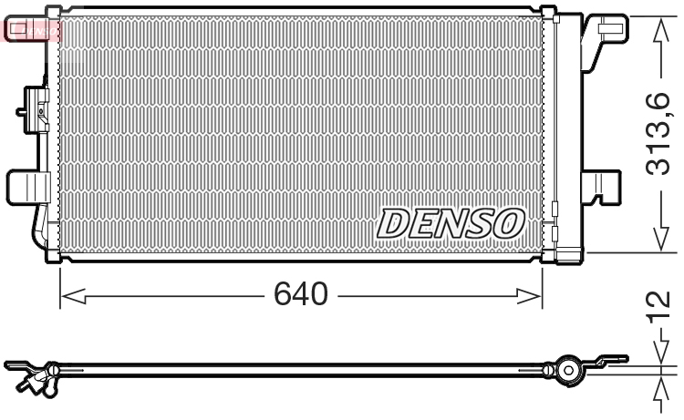 DENSO Kondensor, klimaanlæg dcn02049 for VW