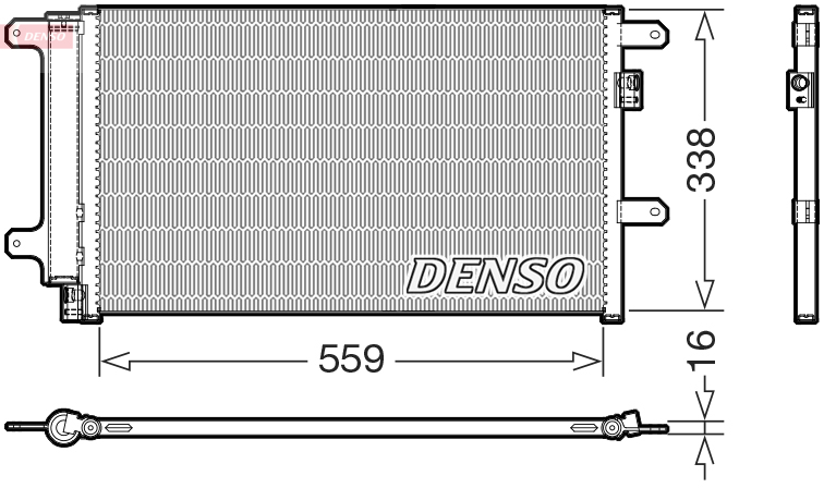 DENSO Kondensor, klimaanlæg dcn12007 for IVECO