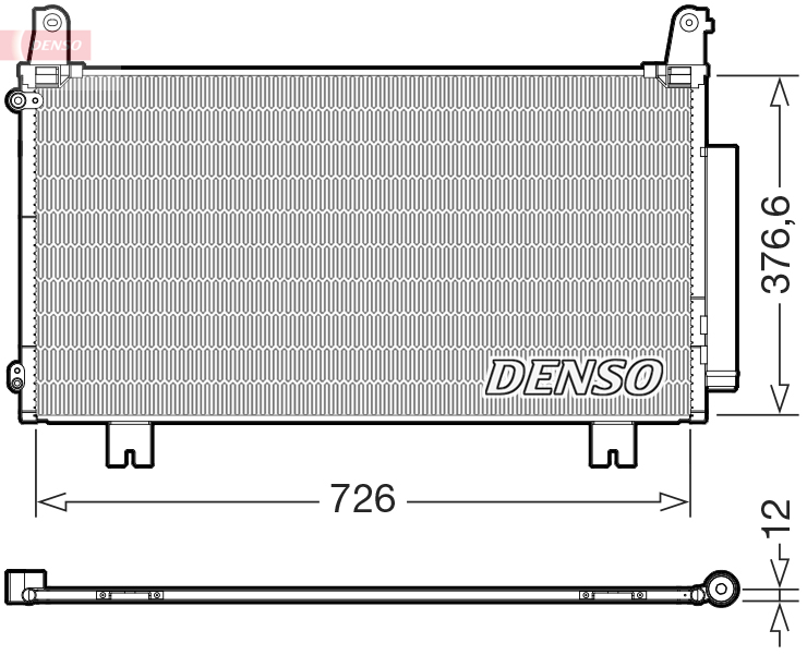 DENSO Kondensor, klimaanlæg dcn40034 for HONDA