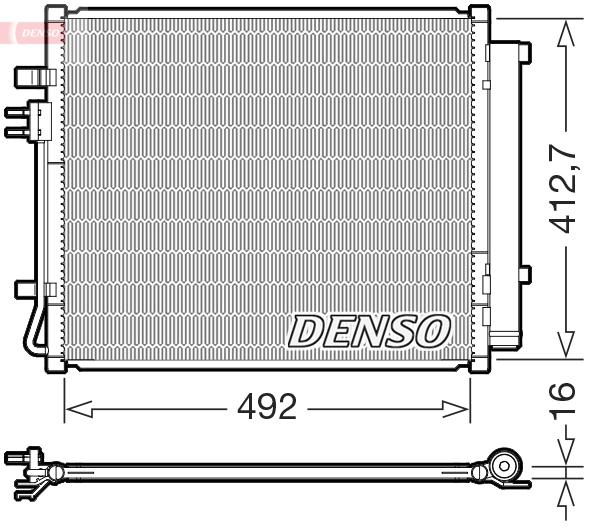 DENSO Kondensor, klimaanlæg dcn43015 for HYUNDAI