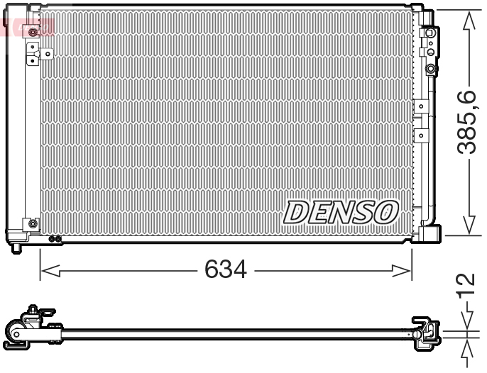 DENSO Kondensor, klimaanlæg dcn46038 for INFINITI