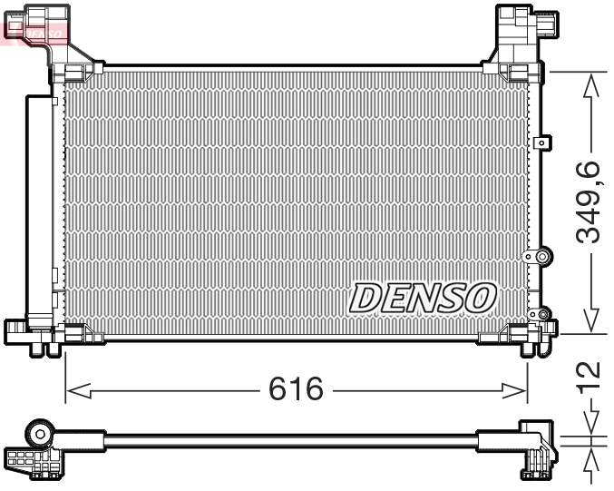 DENSO Kondensor, klimaanlæg dcn50132 for LEXUS