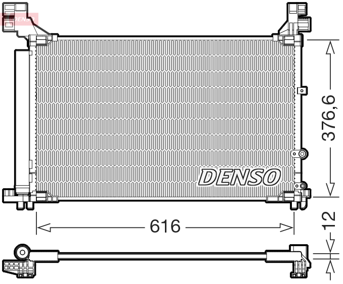 DENSO Kondensor, klimaanlæg dcn50133 for LEXUS