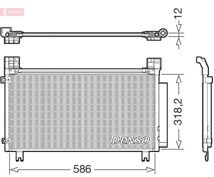 DENSO Kondensor, klimaanlæg dcn50134 for TOYOTA